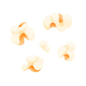 Set of popcorn in cartoon style, vector objects Stock Illustration