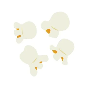 Set of popcorn elements Stock Illustration