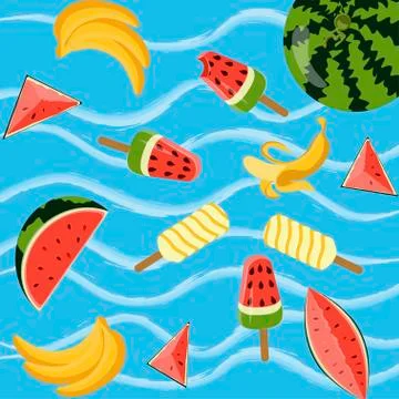 Set of Popsicles Stock Illustration