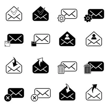 Set with post icons Stock-Illustration