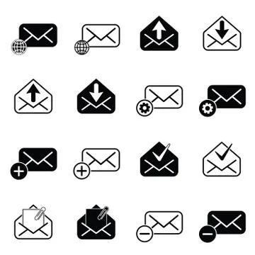 Set with post icons Stock-Illustration
