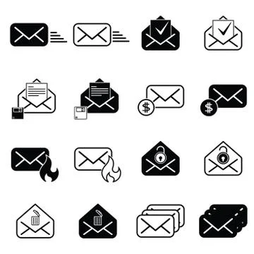 Set with post icons Stock-Illustration