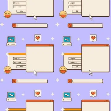 Set of post or stories templates for social media in vaporwave style. Abstract r Illustrazione stock