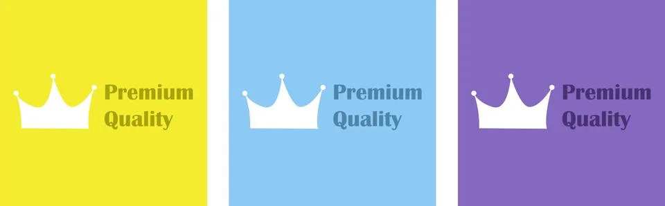 A set of posters about the highest quality. The concept of product quality Stock Illustration