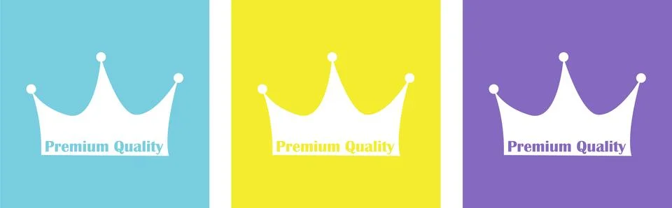 A set of posters about the highest quality. The concept of product quality Stock Illustration