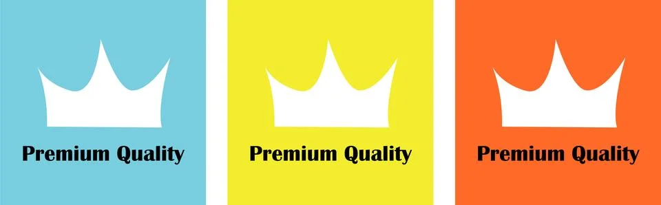 A set of posters about the highest quality. The concept of product quality イラスト素材