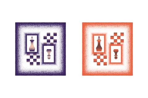 A set of posters with chess. Illustration-2. Stock Illustration