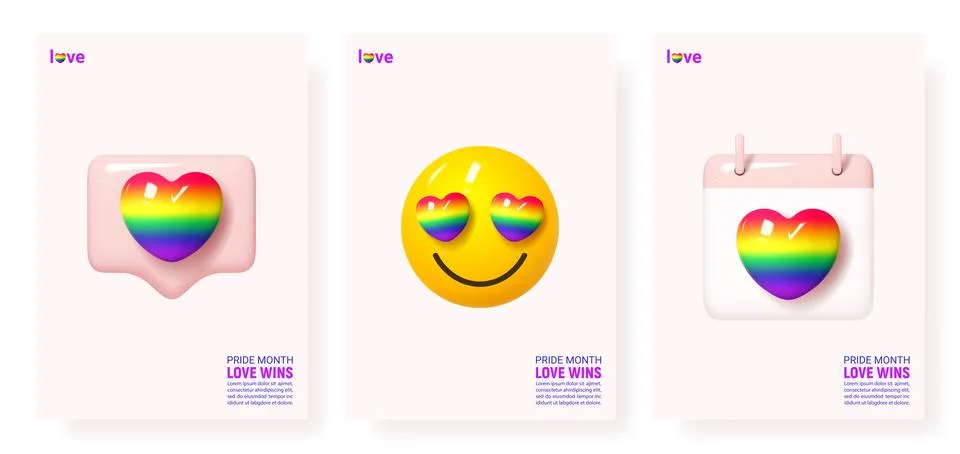 Set of posters for Pride Month Stock-Illustration