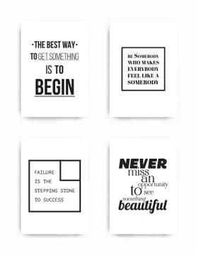 Set posters quote Illustrazione stock