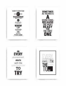 Set posters quote Illustrazione stock