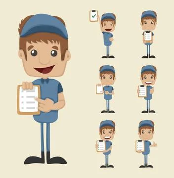 Set of postman Stockillustratie