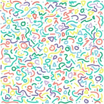 Set of postmodern patterns colorful Stock Illustration