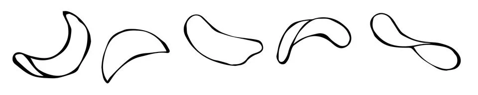 Set of Potato Chips. Vector Realistic Illustration Stock Illustration