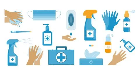 Set of PPE elements 2 Stock Illustration