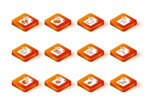 Set PPT file document, DLL, PSD, PDF, EPS, MP4, WAV and PHP icon. Vector Stock-Illustration