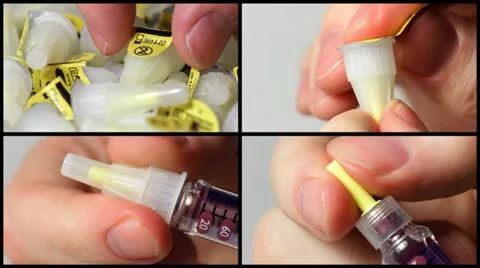 Set: Preparation of needle Vídeos de archivo 19918988