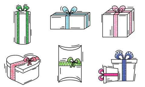 Set of present icons Vector Stock Illustration
