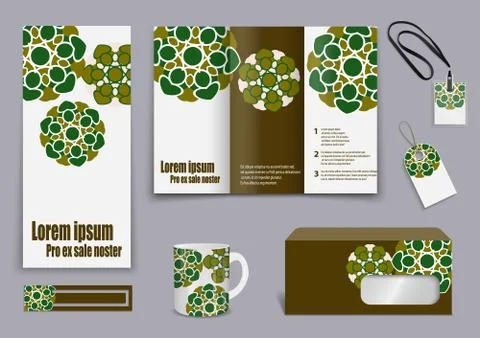 Set of presentation flyer design content Illustrazione stock