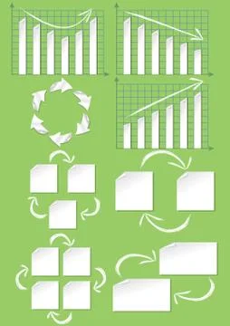 A set of presentation infographic elements Stock Illustration