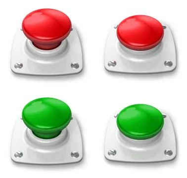 Set of pressed and depressed buttons Stock-Illustration