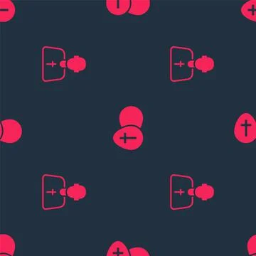 Set Priest and Easter egg on seamless pattern. Vector 스톡 일러스트