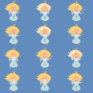 Set of princesses Stock Illustration