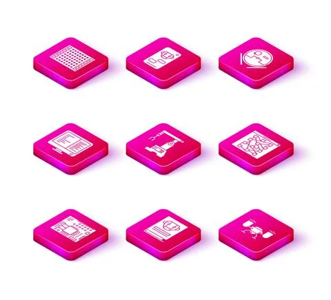 Set Printed circuit board PCB, User manual, Computer monitor screen, Assembly 스톡 일러스트