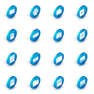 Set Printer, Delete folder, Coffee cup, Note paper with pinned pushbutton, Dr Illustrazione stock