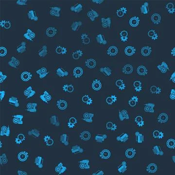 Set Printer setting, Time management, and Drill machine on seamless pattern Stock Illustration