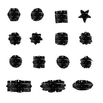 Set of prints, grunge texture. Stock Illustration
