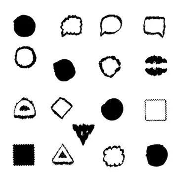 Set of prints, grunge texture. Stock Illustration