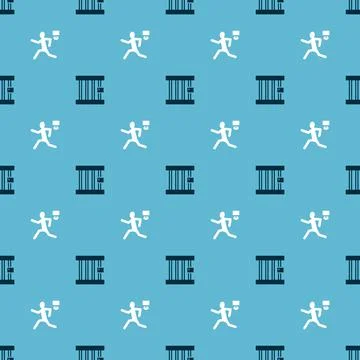 Set Prison window and Murder on seamless pattern. Vector Stock Illustration