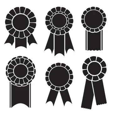 Set of prize ribbons Stock Illustration