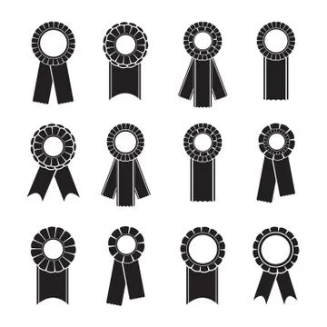 Set of prize ribbons Stock Illustration