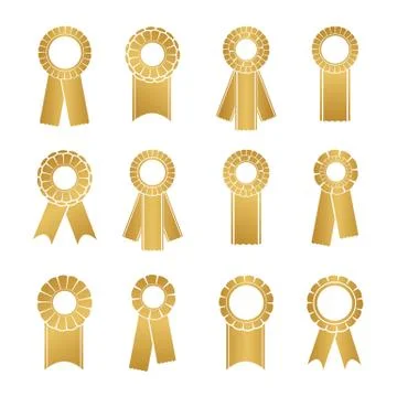 Set of prize ribbons Stock Illustration
