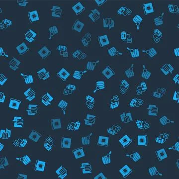 Set Processor CPU, Artificial intelligence robot, Server and Server, Data on Stock Illustration