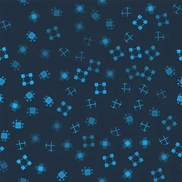 Set Processor, Crossed pickaxe, Blockchain technology and ASIC Miner on seamless 스톡 일러스트