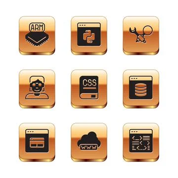 Set Processor, Search engine, Web development, Books about programming, Hacker Illustration