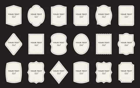 Set of product label templates. Different shapes Stock-Illustration