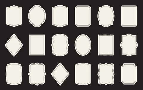 Set of product label templates. Different shapes Stock-Illustration
