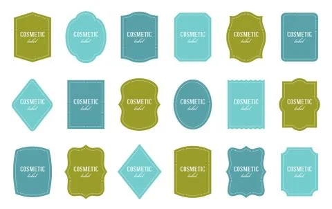Set of product label templates. Different shapes Stock Illustration