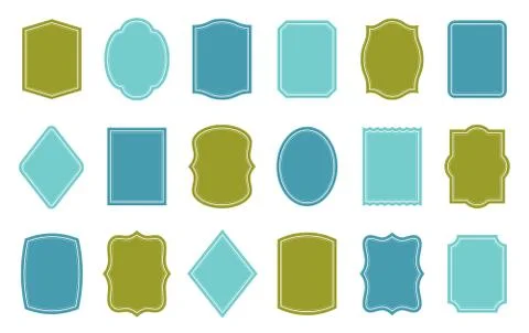 Set of product label templates. Different shapes Stock Illustration