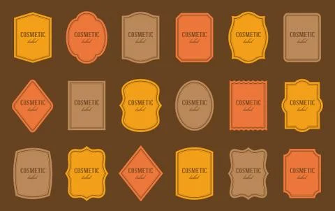 Set of product label templates. Different shapes Illustrazione stock