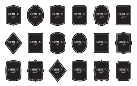 Set of product label templates. Different shapes Illustrazione stock