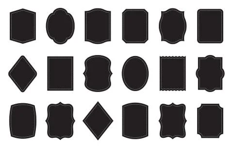 Set of product label templates. Different shapes 库存插图