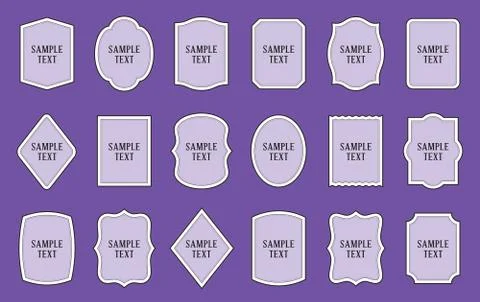 Set of product label templates. Different shapes Illustrazione stock
