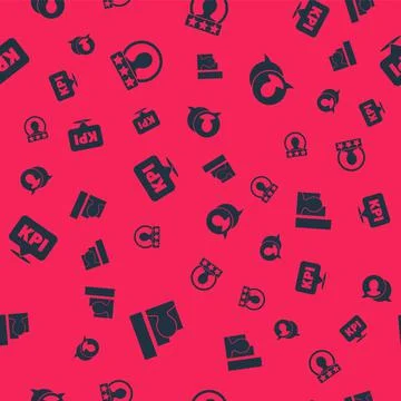 Set Productive human, Create account screen, Key performance indicator and Stock Illustration