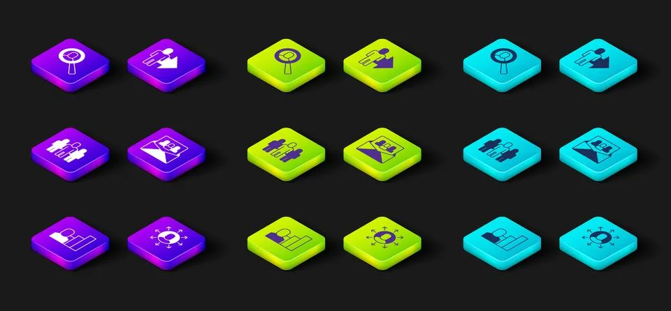 Set Productive human, Multitasking manager working, Project team base, Lead.. Illustrazione stock