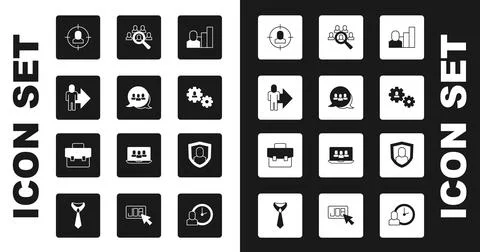 Set Productive human, Project team base, Leader of of executives, Head hunt.. Stock Illustration