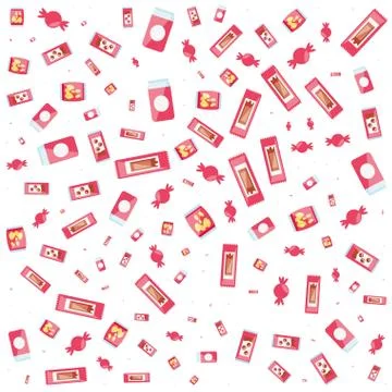 Set of products vending machine pattern Stockillustratie